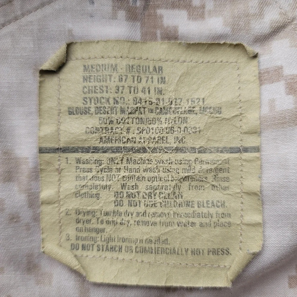 Propper USMC Marines Camouflage Button Up Tactical Long Sleeve Mens Med Regular - Picture 9 of 12